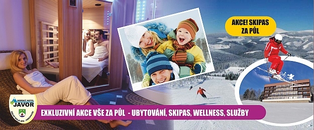 SKI&STAY! 4 DNY s polopenzí a skipasem, wellness za 50% v HOTELU JAVOR***